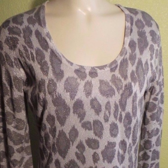 Chico's Sweaters - CHICO'S animal print metallic sweater Chico's Size 3 US XL